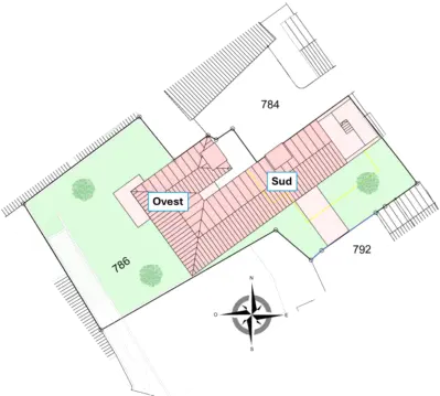 Zwei gemeinsame Gebäude zentral Giubiasco